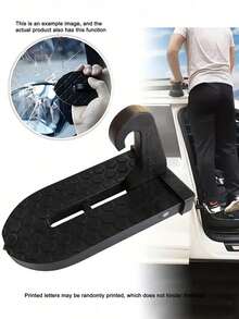 1pc Multi-Function Outdoor Car Door Lock Climbing Foot Pedal, Foldable Roof Access Step, Off-Road Climbing Pedal - A - View 1