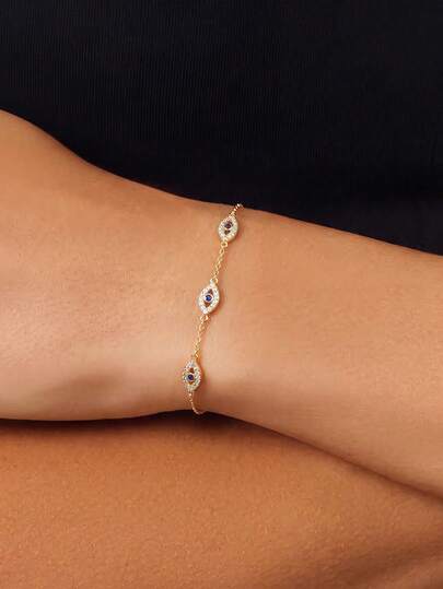 1pc S925 Sterling Silver Personalized Niche Design Evil Eye Women's Bracelet, Elegant Luxurious Versatile Party Accessory, Mother's Day Thanksgiving Gift For Mom