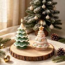 1pc Christmas Tree Scented Candle Resin Mold, Epoxy Resin Casting Mold, Gypsum Mold, Christmas Decoration Desktop Ornament Silicone Mold, Scented Candle Mold, Perfect For Holiday Atmosphere Decor Making, Suitable For Handmade Crafts, Gift Making - Christmas Tree Mold - View 3