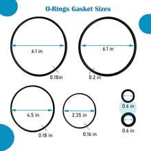 Sand Filter Pump Seal Gasket Replacement For Intex Sand Pumps, Pool Sand Filter Pumps Replacement Parts ,11228 11412 L-Shape O-Ring Gasket, Air - White - View 3