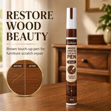 1pc Wood Furniture Repair Pen, Used For Recolor And Repair Scratches, Peeling Paint On Solid Wood Tables, Chairs, Floors, For Wood Surface Restoration - Wood Touch-up Paint Pen - View 2