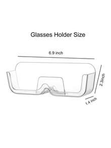 2/4/6pcs High Transparency Eyeglass Holder, Fashion Eyeglass Storage Organizer, Wall-Mounted Eyeglass Display Box With Adhesive Backing, Suitable For Home, Office, Dorm - View 3