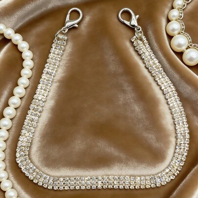 1 stuk 28 cm 3-rijige strassketting handgenaaid DIY-accessoire voor schoenversiering