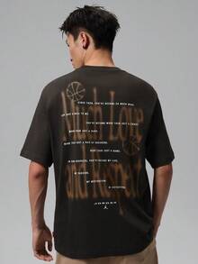 Jordan Men's AS BRK S LOVE 85 SS Crew Short Sleeve Knit Collarless T-Shirt TIX1570-231 - Brown - View 2
