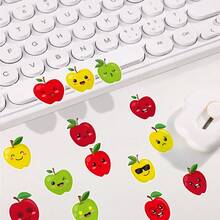500pcs Cartoon Apple Expression Doodle Roll Stickers, 1 Inch Shaped Apple, 2 Styles Available, Suitable For Stationery, Planner DIY, Back To School Teacher Rewards, Gift Packaging, Card, Envelope, Magazine Decoration, Holiday Party Atmosphere, PVC Self-Adhesive Stickers - Cartoon Apple - View 2