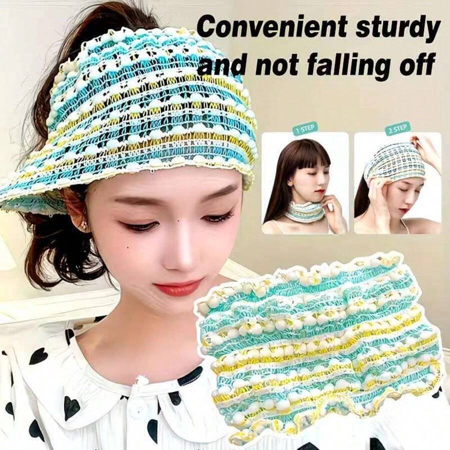 Faixa Elástica para Lavar o Rosto Feminina, Elástico para Cabelo para Cuidados com a Pele e Maquiagem, Acessório de Cabelo Minimalista, Faixa Sem Vincos e Sem Pressão para Lavar o Rosto e Decoração Externa - Multicolorido - Visão 1