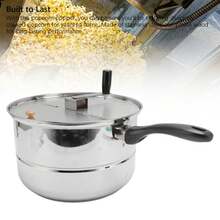 Stainless Steel Popcorn Maker, 10 Liters, Manual Crank, For Homemade Popcorn - A - View 6