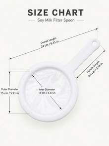 1pc Ultra-Fine Nylon Soy Milk Strainer, Reusable Long Handle Kitchen Filter Bag, Fine Mesh Strainer, Suitable For Soy Milk, Juice, Nut Milk, Tea, Fruit Pulp And Residue Filtration, Wide Edge Deep Filter Bag, Easy To Clean Daily Kitchen Tool - White - View 10