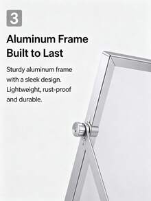 12pcs Aluminum Alloy Frame Desktop Whiteboard Set (Includes 4 Whiteboard Markers + 6 Magnetic Clips + 1 Eraser, Whiteboard Marker Colors Random) - Double-Sided Memo Board With Stand, Suitable For Office, Home And School Portable Use. - Desktop Whiteboard Set - View 7