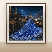 1PC DIY 5D Diamond Painting Kit Elegant Woman Pattern - Round Full Drill Art Mosaic Craft, Home Wall Decor, Unframed - No Frame - View 2