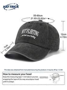 1pc Unisex Vintage Soft Top Distressed Baseball Cap, NOT-FLIRTING Embroidered Personalized Duck Bill Hat, Sun Protection Breathable Adjustable Brim, Versatile Trucker Dad Hat, Essential For Daily Commute, Street, Outdoor Sports, Hiking, Camping - A - View 3