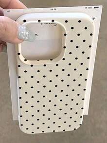 極簡黑色圓點防摔時尚手機殼 全包覆防摔手機殼，適用於 Apple 17Pro Max/17Pro/17/16Pro Max/16Pro/16/15Pro Max/15/14Pro Max/13/12/11/11 Pro/12 Pro/13 Pro/14 Pro/15 Pro/16 Pro/17 Pro/11 Pro Max/12 Pro Max/13 Pro Max/17 Pro Max，春夏禮物、開學禮物、日常必需品 - 黑色 - 查看 2