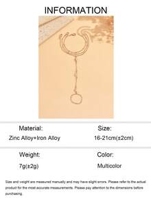 3 piezas/Set Pulsera de cadena de dedo minimalista delgada multicapa con strass, joyería de mano exquisita apilable de tono dorado para mujeres, adecuada para uso diario, citas y vacaciones - Multicolor - Ver 5