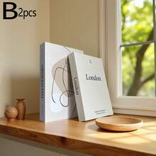 2/3pcs Home Fashion Faux Book Decor, Luxury Decorative Books, Living Room Decor, Home Decor, Coffee Table Books, Modern Fashion Decorative Books, Stackable Display Books, Hotel Decor, Gift - Decor Book - View 5