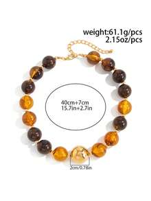 Fashionable Resin Rendered Bead Necklace - Unique And Versatile Accessory - Beaded Necklace - View 9