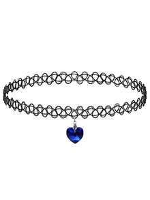 1 buah Kalung Liontin Hati dari Tali Pancing Buatan Tangan, Kalung Choker Modis Retro yang Dipersonalisasi untuk Wanita - MultiWarna - View 16