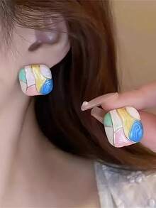 1對優雅女款耳釘，婚禮訂婚派對珠寶，情人節禮物 - 1# - 查看 6