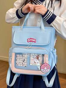 Nueva Mochila Elegante, Linda, de Moda, Versátil, de Gran Capacidad y Multifuncional para la Temporada de Regreso a la Escuela y Graduación, con Múltiples Formas de Uso - Multicolor - Ver 10