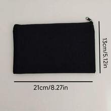 10PCS Beige & Multicolor Zipper Multifunctional Storage Bags, Blank Hand-Painted DIY Zipper Canvas Bags, Pencil Case Student Stationery Bag Document Storage Bag, Coin Phone Glasses Cosmetics Toiletries Storage Bag, Can Print LOGO Suitable For Home School Travel, Back To School Season Birthday Party Gift - Beige - View 8