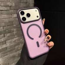 磁吸磨砂手機殼，適用於 iPhone 13 15 14 16 17 11 12 Pro Max Plus 17e 16e，防震保護殼 - 紫色 - 查看 8
