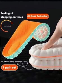 4D Arch-Supporting Insole, Suitable For Running, Hiking And Standing At The Office. Comfortable To Wear In Spring And Summer Seasons. Premium Product. - Orange - View 7