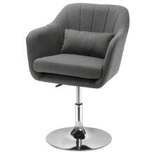 Drehstuhl, höhenverstellbarer Bürostuhl, leinenartiges Polyester, Metall, 60 x 60 x 79-91 cm, dunkelgrau - Verschiedenfarbig - Übersicht 2