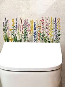 Watercolor Wildflower Baseboard Wall Stickers, PVC Waterproof Removable Self-Adhesive Paper, Tulip And Lavender Floral Long Strip Stickers, Countryside Ins-Style Kitchen And Bathroom Corner Cover-Up, Spring Rental Home And Airbnb DIY Soft Decoration - Wall Stickers - View 10