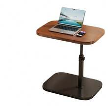 C Shaped Swivel Table – Height Adjustable, 360° Rotating Top For Laptop, Coffee & Skincare - Brown - View 4