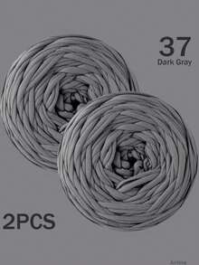 1/2件 T-Shirt 粗毛線，大號 300g±20g/件 - 2cm 寬，柔軟聚酯纖維毛線布料，適用於 DIY 鉤編包包、籃子、地墊、拖鞋、娃娃、毛線手工藝，多色度假風鉤編線，鉤編配件，手工禮物 - 彩色 - 查看 93