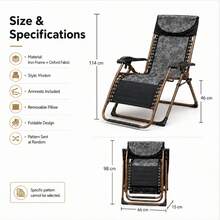 Portable Folding Siesta Chair For Patio, Garden, Balcony And Indoor Relaxation - B (Random Color) - View 6