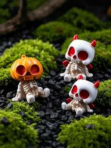Resin Skeleton Ghost Model, Fun Skeleton Mummy Figurine, Suitable For Dollhouse, Miniature Garden, Garden Gnome Scene Decoration, Car Decoration, Jewelry Decoration And Holiday Gift - Multiple Styles - View 2