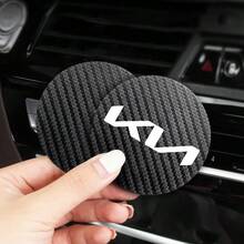 適用於 KIA 車用配件 2 件或 4 件裝 碳纖維風車杯墊 防滑車用杯架內襯 車內飾配件 - A - 查看 4