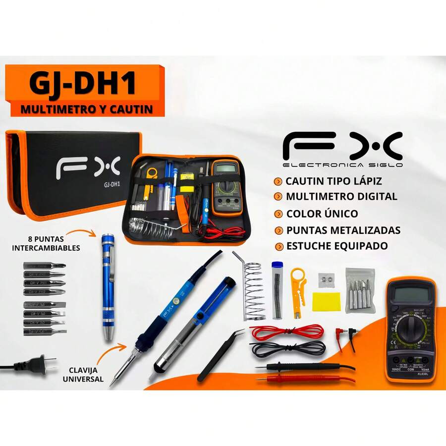 Soldering Kit With Digital Display, Multimeter And Temperature Adjustment For Precision Circuit Maintenance, DIY Manual Kit With Tips, 8-In-1 Multifunctional Screwdriver And Tip Cleaner - US A Type Plug(110-127V) - View 1