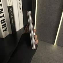 奢華酒紅色電鍍百褶手機殼，相容 Galaxy Z Fold8 ZFold8 Fold8 背蓋，相容 iPhone Duo 手機殼 - 酒紅 - 查看 8