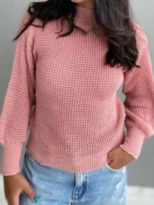 Women Sweaters - Rosa Pálido - Ver 3