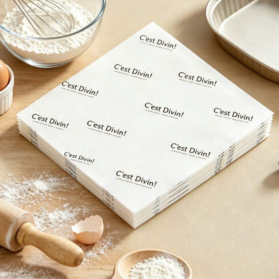 200pcs Parchment Paper, 7.09*7.09 Inch Non-Stick Baking Paper, Suitable For Pastries, Cookies, Fried Snacks, Bakeries, Restaurants, Parties, Kitchen Supplies - View 1
