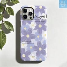 HoBa case 1 Pc The 2D Flat Pattern 2-In-1 Soft Film Full Coverage Phone Hard Case, Suitable For Galaxy A23/A24/A25/A32/33/S25, Suitable For Apple 7/8/11/12/13/14/14Plus/15/15Plus/16/16Plus/7/8Plus/17/17Pro,Korean Stylish & Interesting Phone Case,Elegant Design Suitable For Both Men And Women, Ideal Gift For Girlfriend On Easter, Spring, Birthday - Mixed Color 2 - View 1