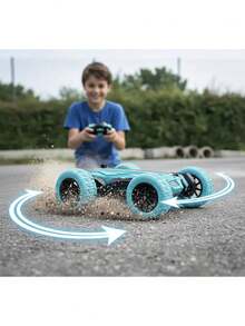 PEYMALERA Coche De Control Remoto Niños Todo Terreno Deslizante Regalo - Azul - Ver 5