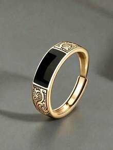 1 buah Cincin Hitam Minimalis Bergaya Vintage Ins dengan Motif Naga Keren, Dapat Diatur Ukurannya, Cocok untuk Pemakaian Sehari-hari Pria, Aksesori Pesta, Hadiah Ulang Tahun untuk Pacar - cincin bermotif naga - View 9