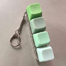 1pc Stress Relief Keyboard Toy, Keyboard Stress Relief Keychain, Keyboard Stress Relief Button, Finger Click Toy, Stress Relief Button Toy, Stress Relief Gift, Teenager Stress Relief Toy, Colorful, Replaceable Keycaps - Multicolor - View 12