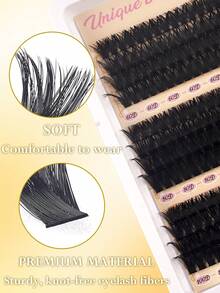 240pcs 30D+40D+50D/60D+80D+100D Mixed Plush Eyelash Extension Set, Individual Eyelash Extension Pieces For Length, Volume And Curl, 10-16mm Mixed Tray Lashes, Wedding Bridal Makeup Tools, Black Eyelash Extension Set, Large Capacity Personal Eyelash Extension Book, Suitable For Home Use, Black Single Cluster Lashes For Daily Makeup, Upgraded Gift Box Eyelash Clusters, Eyelash Clusters, Single Lashes, False Eyelashes - View 7