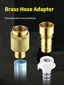 1pc Solid Brass High‑Pressure Adjustable Water Nozzle, Multipurpose Straight‑Flow Sprayer For Car Washing, Garden Watering And Household Cleaning, Fits 1/2" & 3/4‑Inch Hoses - A - View 8