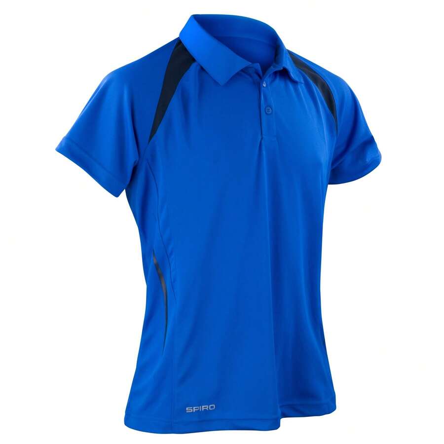 Spiro Mens Team Spirit Polo Shirt - Royal Blue/Navy - View 1
