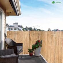 VOUNOT Natural Peeled Reed Fence 100x300cm Privacy Screen Roll With Fixing Clips Garden Panel Fence For Outdoor Garden Patio Balcony Wind/Sun Protection - 140x600cm - View 4
