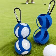 New Golf Silicone Ball Holder, Portable Golf Accessory, Mini Version, Holds 2 Balls - Multicolor - View 2