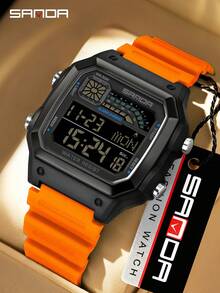 SANDA 6196 Sport Electronic Watch For Men Multifunction Alarm Clock Chrono Waterproof LED Digital Wristwatches Men Reloies - One Size Fits All - View 20