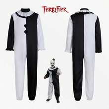 1 Set Cosplay Costume, American Movie Male Lead Art Same Style Broken Soul Clown 2 Performance Outfit (Mask Not Included) - Black and White - View 13