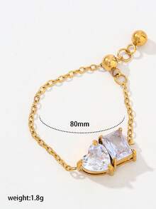 Anillo ajustable de acero inoxidable simple y de moda. Accesorio de mano elegante y versátil. - Multicolor - Ver 12