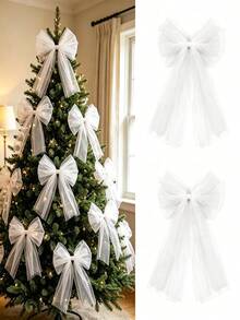 1pc/5pcs/10pcs Oversized Tulle Bow With Long Tails – Pink/White/Red/Black, Extra Large Mesh Ribbon For Outdoor Wedding/Baby Shower/Christmas Backdrop Decor, Perfect For DIY Party Decor/Gift Wrapping, Great Gift For Bride/Mom/Hostess On Any Occasion - Multiple Styles - View 6