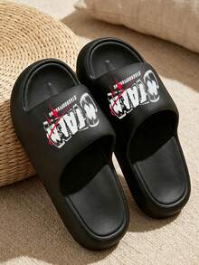 Summer Fashion Versatile Mushroom Home Slippers, Quiet Sole, Wear-Resistant, Lightweight, Comfortable For Long Wear, Easy To Clean, Essential For Home, Apartment, Hotel, Bathroom, Office, New Home Moving - Black - View 7